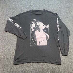 Lewd Complex Anime Succubus Shirt Sz XL Mens Black Streetwear Gothic Graphic Tee
